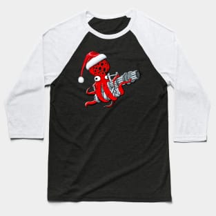 Santa Kraken Baseball T-Shirt